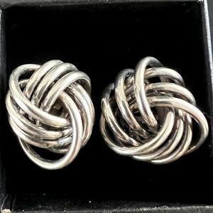 Sterling Silver Knot Earrings